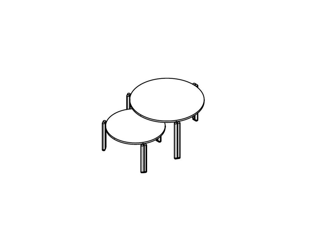 schéma de deux tables gigognes
