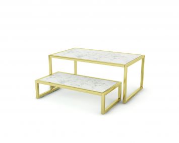 tables display doré