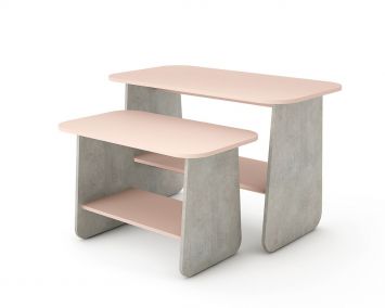 Tables de présentation rosa & pietra concrete 