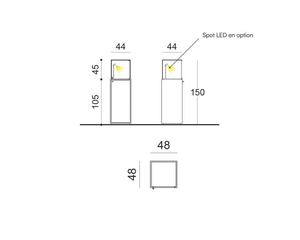 Meuble vitrine avec serrures