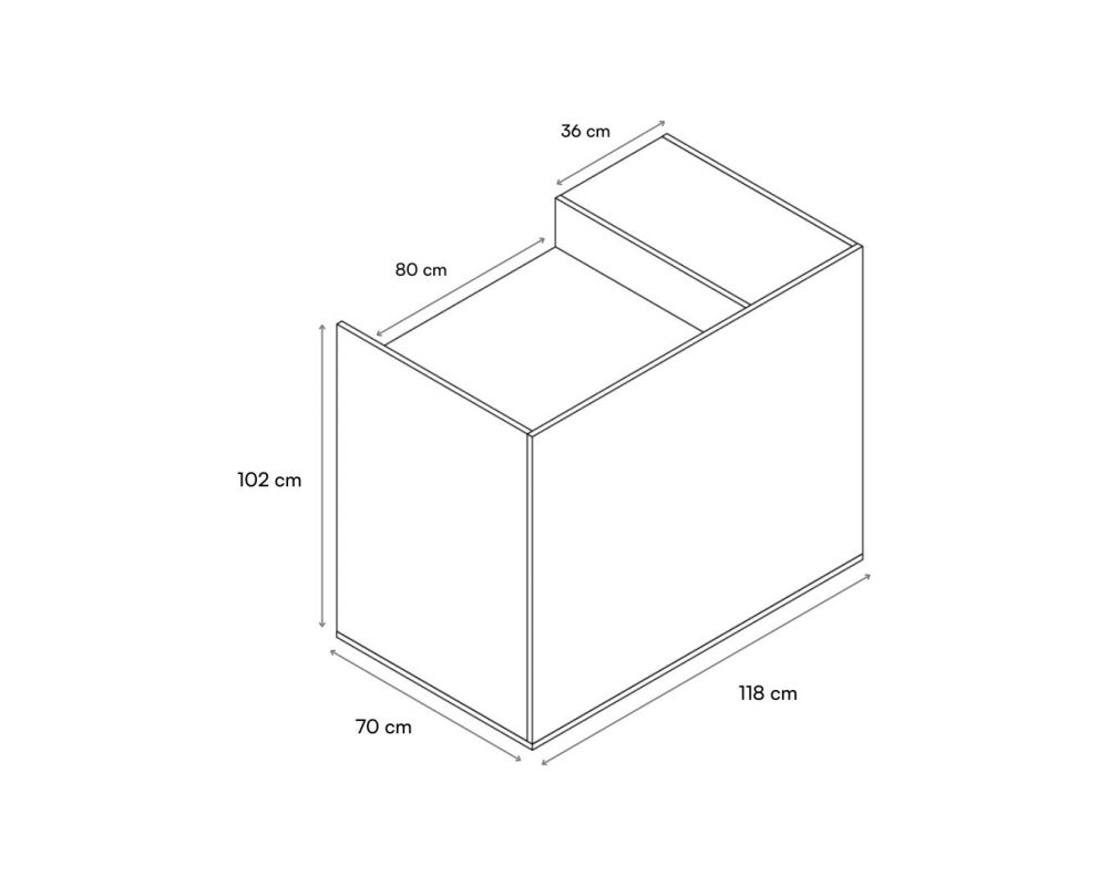 Petit comptoir 120cm Ligne Zero