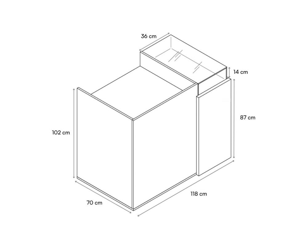 Comptoir 120 cm Ligne Zero