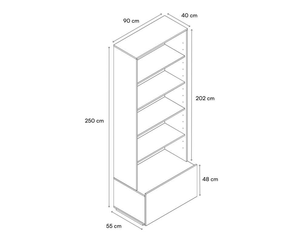Plan installation armoire avec tiroir