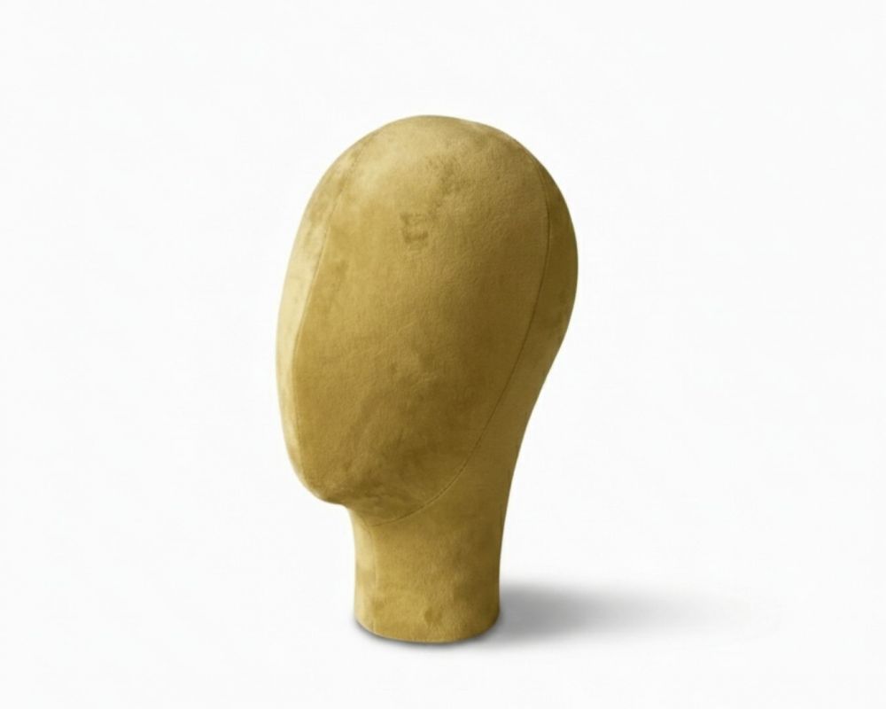 Têtes présentoir en velours personnalisable