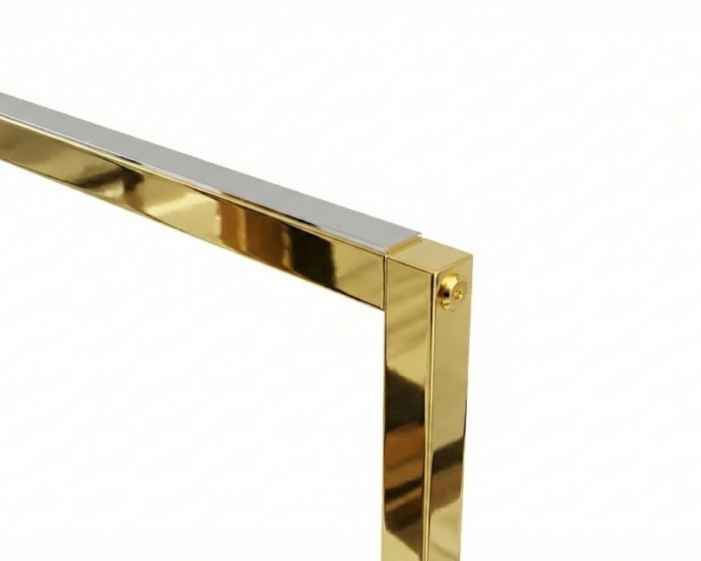 Portant 128 cm Rainbow laiton brillant miroir