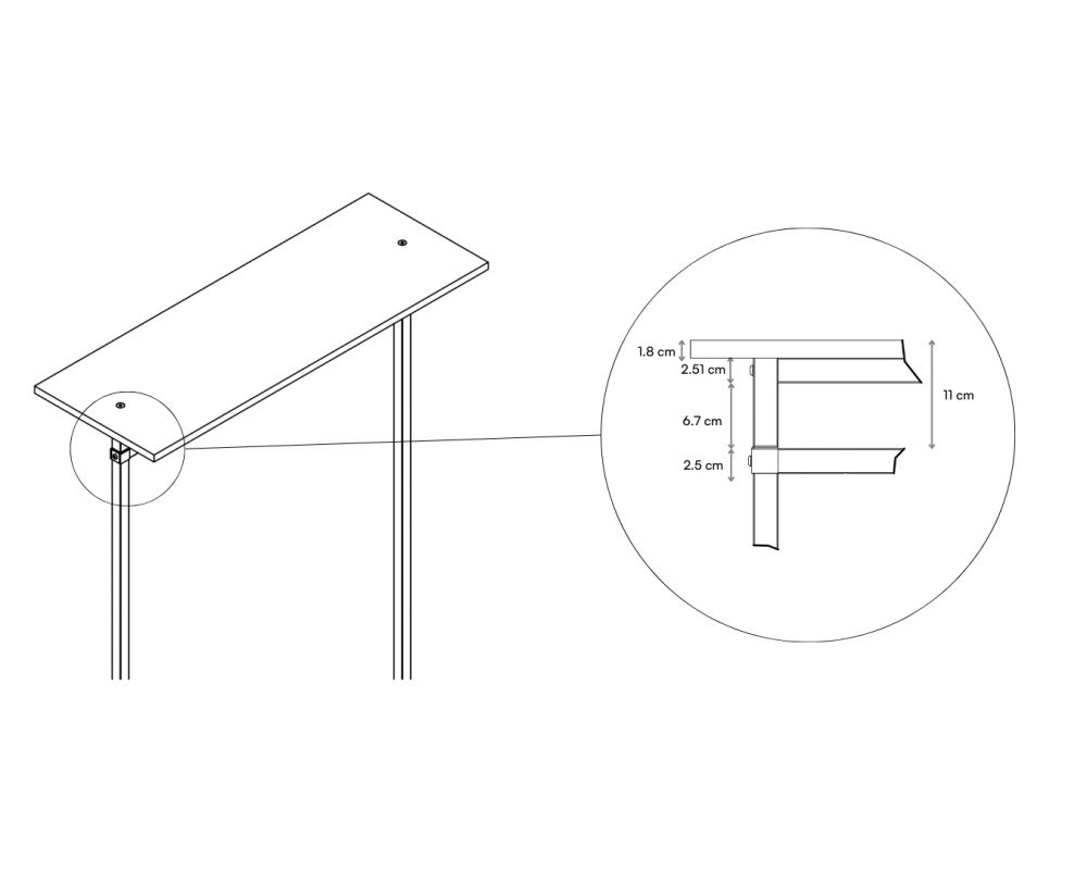 Fixation étagère cross-merchandising 