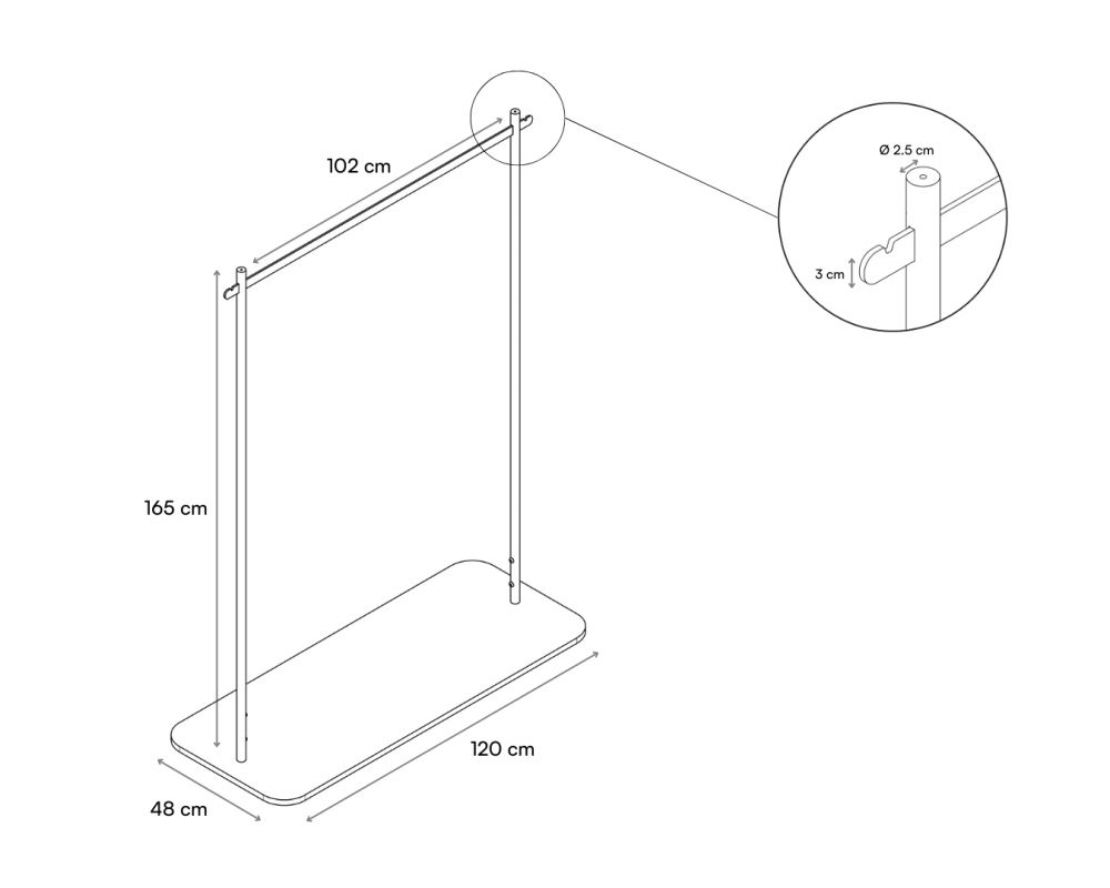 Portant Nuvola 160 cm