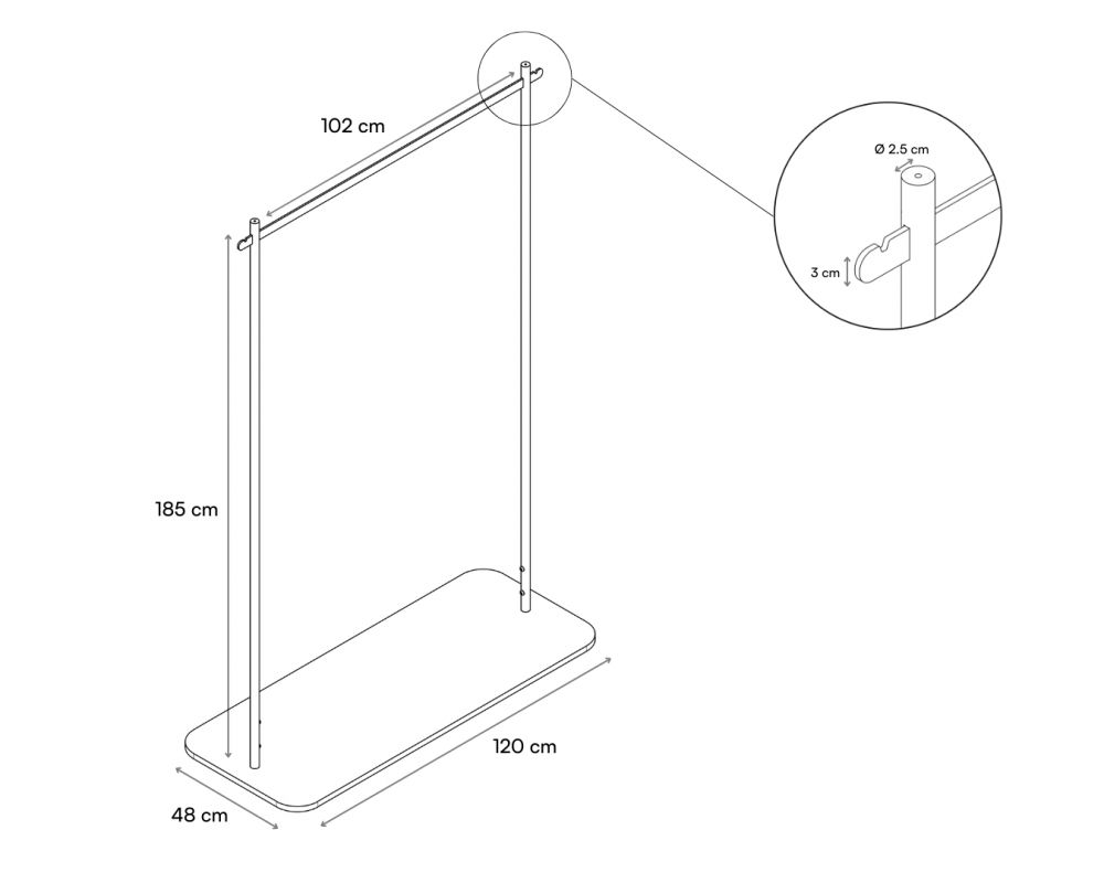 Portant Nuvola 180 cm